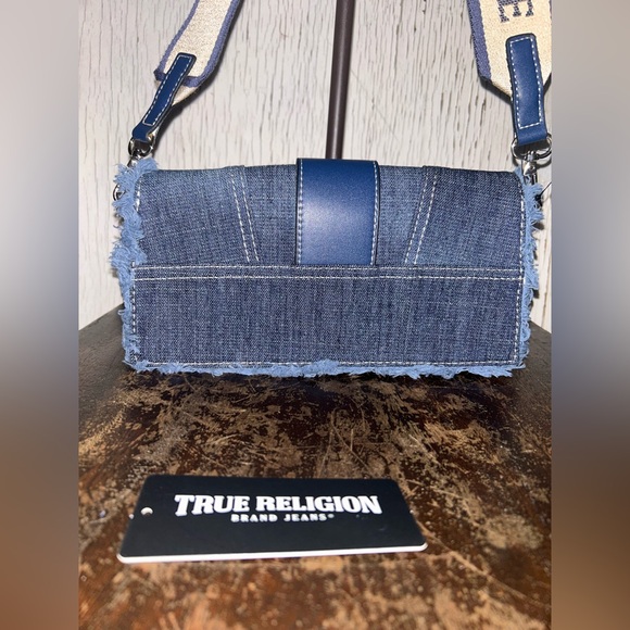 🌟🪬True Religion Frayed Denim Crossbody Bag-NWT🌟🪬 - Picture 11 of 14